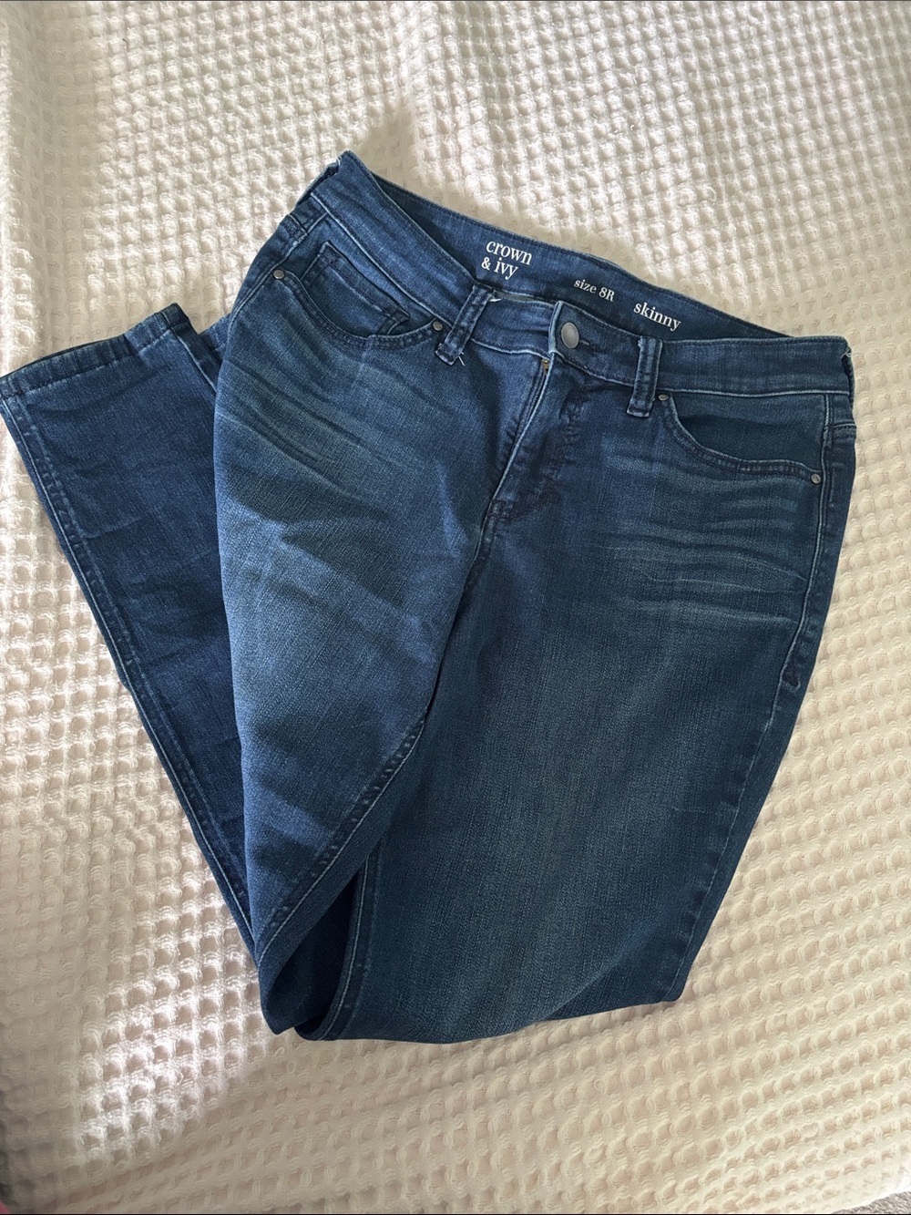 crown & ivy Deep Indigo Skinny Jeans
